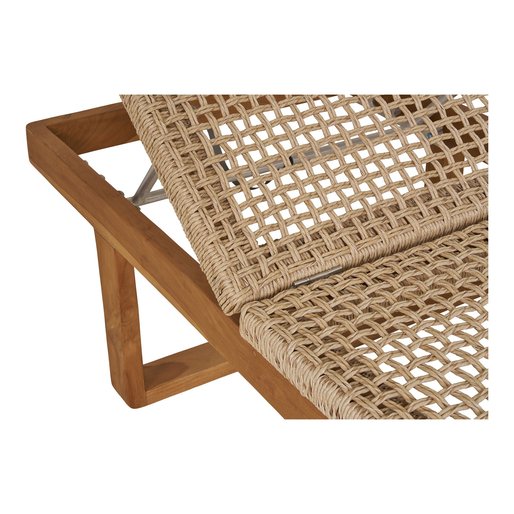 Derby Sun Lounger - Sun Lounger, teak/polyrattan, nature